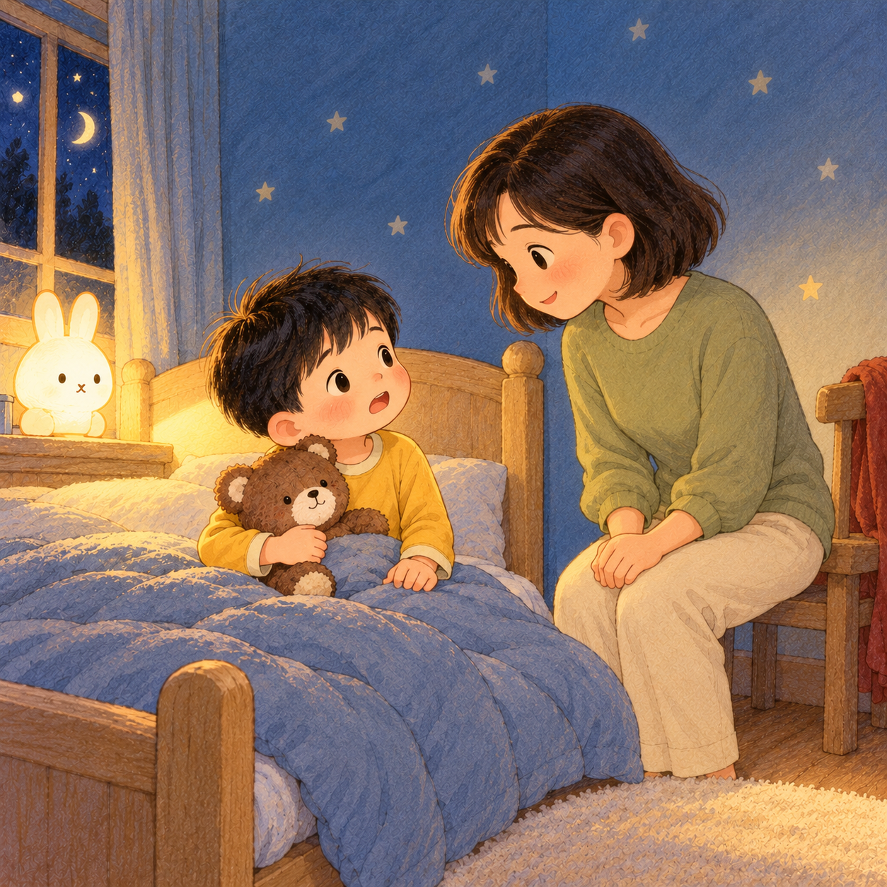 “妈妈，陪我看看，好吗？”